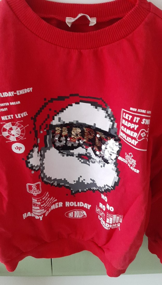 Kırmızı Baskılı Erkek Çocuk Sweatshirt - Görsel 4