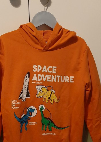 Erkek cocuk kapşonlu sweatshirt - Görsel 7