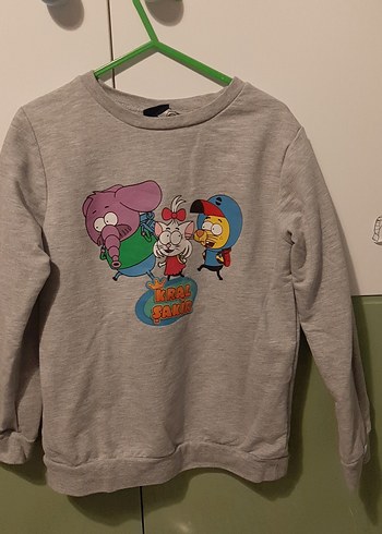 Gri Baskılı Uzun Kollu Erkek çocuk sweat - Görsel 7