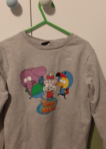 Gri Baskılı Uzun Kollu Erkek çocuk sweat - Görsel 4