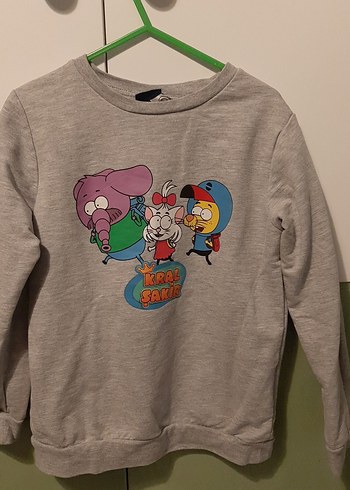 Gri Baskılı Uzun Kollu Erkek çocuk sweat - Görsel 3