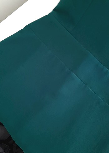 Fermuarli Yeşil Kadın Elbise - Görsel 7