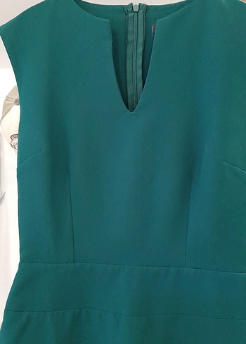 Fermuarli Yeşil Kadın Elbise - Görsel 9