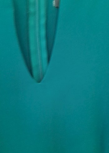 Fermuarli Yeşil Kadın Elbise - Görsel 13