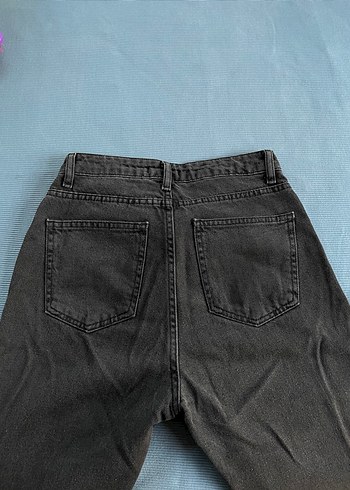 34 Beden Siyah Regular Fit Midi Kadın Kot Pantolon