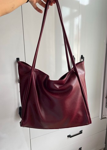 American Vintage Bordo Deri Kadın Çanta
