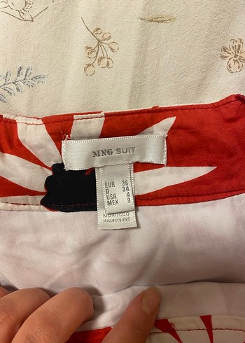 MANGO Çiçek Desenli Pileli Midi Etek - Görsel 2