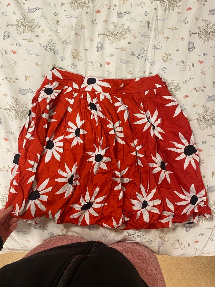 MANGO Çiçek Desenli Pileli Midi Etek - Görsel 3