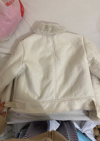 Stradi İçi kürklü süet ceket/mont - Görsel 3