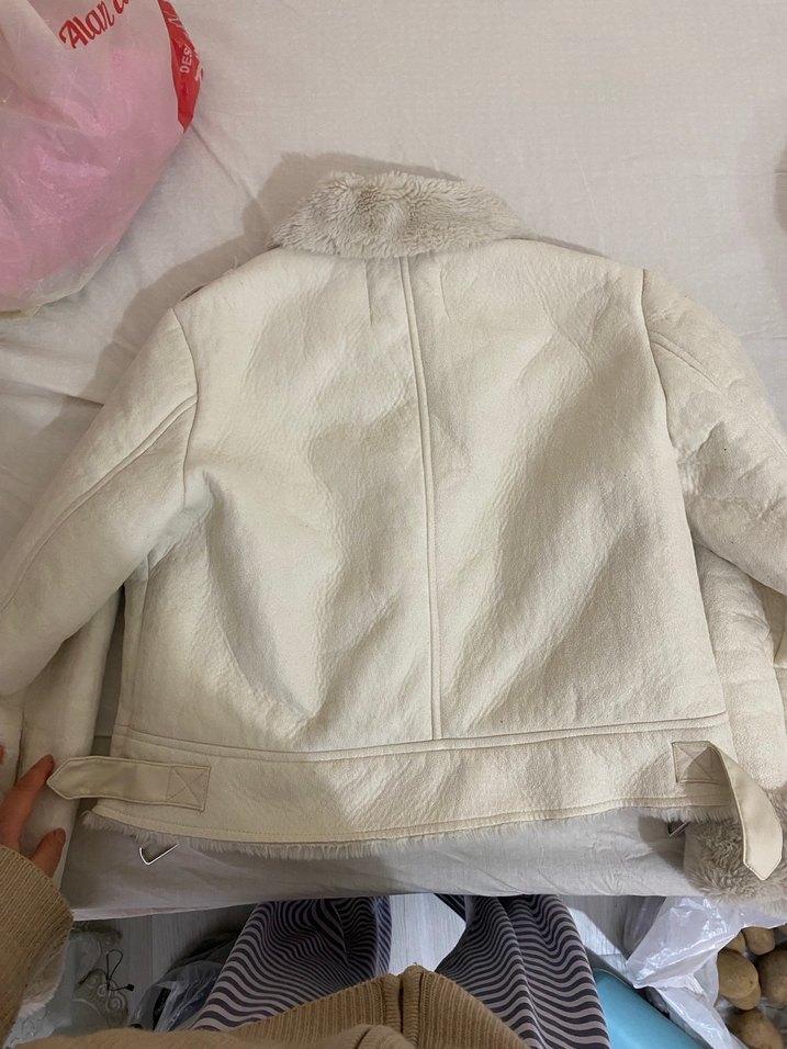 Stradi İçi kürklü süet ceket/mont - Görsel 3