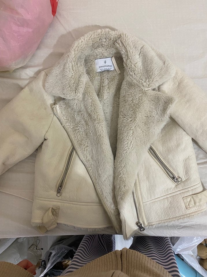 Stradi İçi kürklü süet ceket/mont - Görsel 4