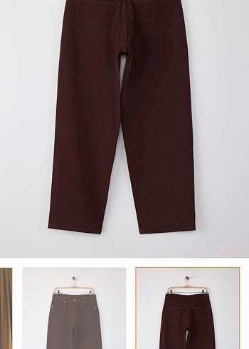 Kahverengi Düşük Bel Loose Baggy Jeans - Görsel 3