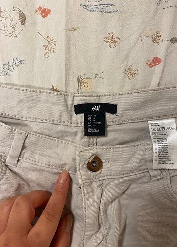 H&M Bej Kadın Mini Şort - Görsel 2
