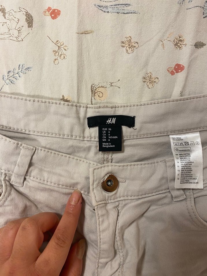 H&M Bej Kadın Mini Şort - Görsel 2