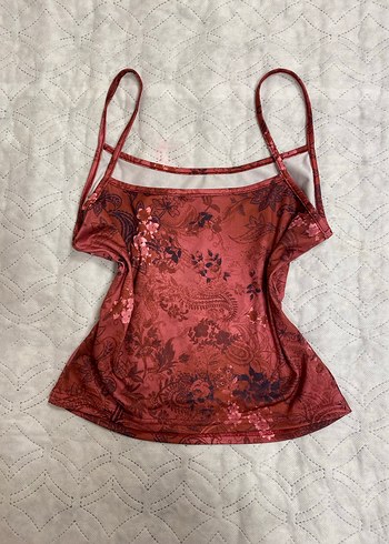 Bordo Dantel Detaylı Bohem Kadın Atlet - Görsel 2