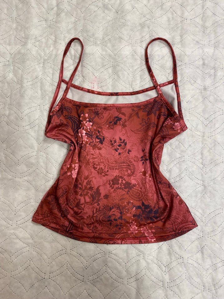 Bordo Dantel Detaylı Bohem Kadın Atlet - Görsel 2