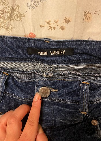 Kadın Mavi Kot Pantolon - Görsel 3