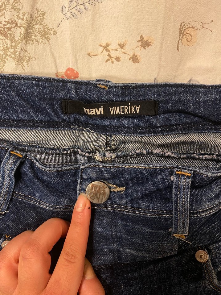 Kadın Mavi Kot Pantolon - Görsel 3