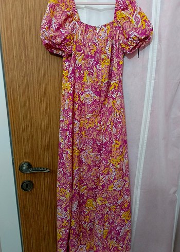 Pembe Bohem Uzun Elbise - Görsel 2