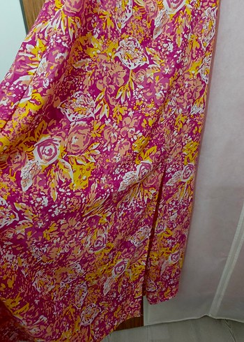 Pembe Bohem Uzun Elbise - Görsel 5