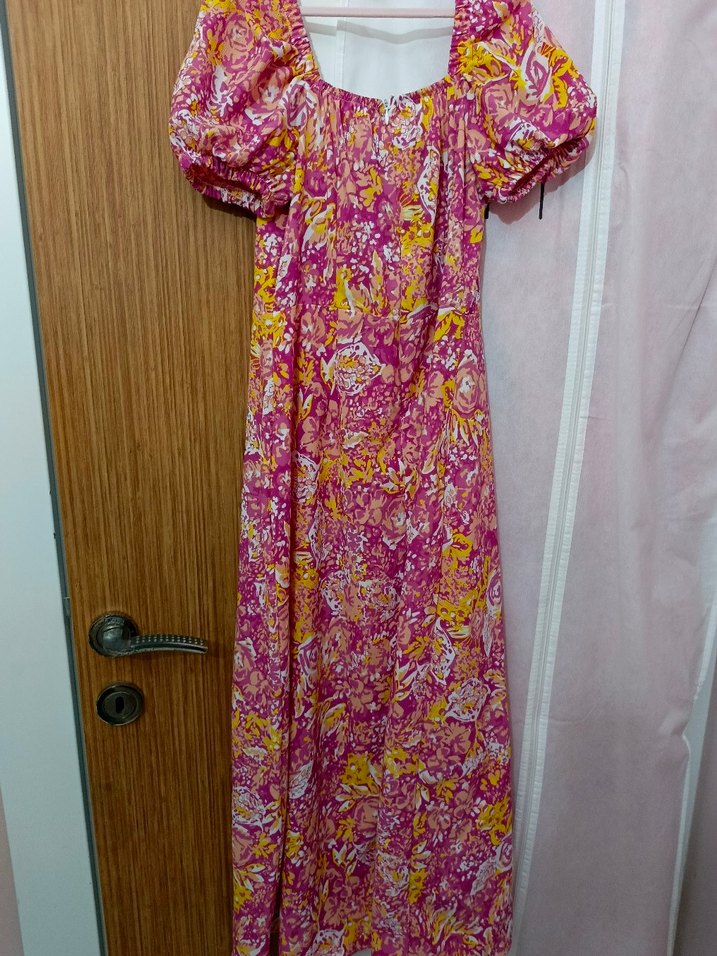 Pembe Bohem Uzun Elbise - Görsel 2