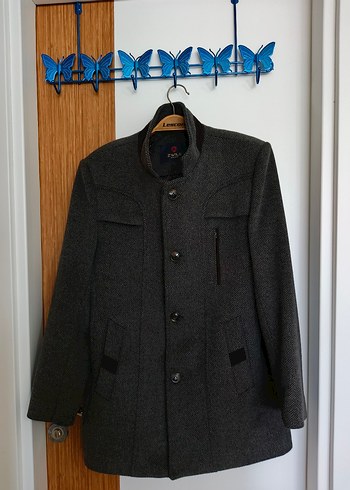 Gri Erkek Yün Düğmeli Klasik Ceket - Görsel 7