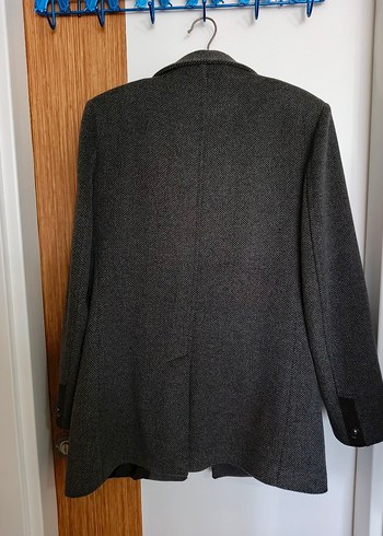 Gri Erkek Yün Düğmeli Klasik Ceket - Görsel 6