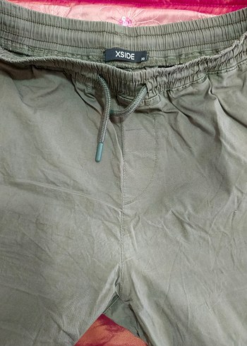 Gri Pamuklu Rahat Kesim Kemerli Kadın Pantolon - Görsel 3