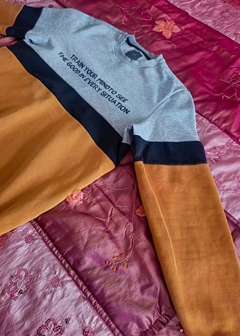 Erkek Çocuk Gri Renk Kemerli Sweatshirt - Görsel 5