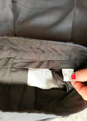 Blue grey  renk kumaş Erkek Pantolon - Görsel 3