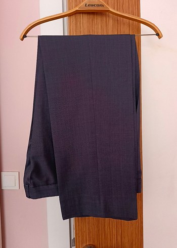 Blue grey  renk kumaş Erkek Pantolon - Görsel 4