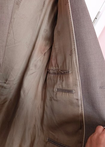 Bej Düğmeli Erkek ceket - Görsel 3