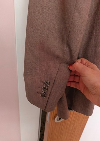 Bej Düğmeli Erkek ceket - Görsel 6