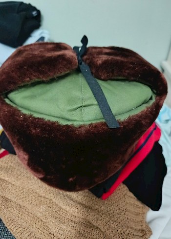 Kahverengi Peluş Detaylı Kadın & Erkek Şapka - Görsel 5