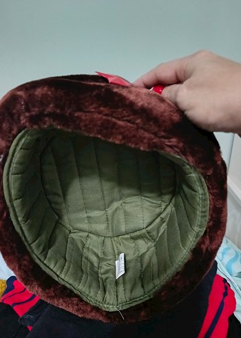 Kahverengi Peluş Detaylı Kadın & Erkek Şapka - Görsel 2