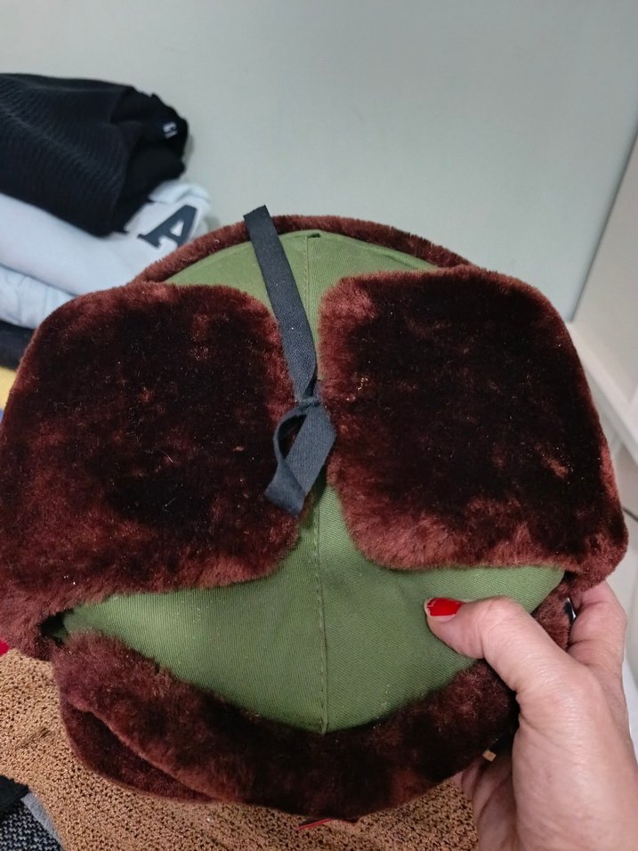 Kahverengi Peluş Detaylı Kadın & Erkek Şapka - Görsel 4