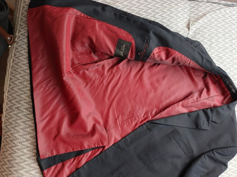 Düğmeli Klasik Lacivert Erkek Takım Elbise Ceketi - Görsel 2