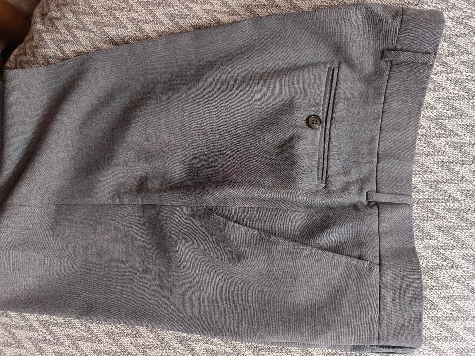 Açık gri erkek kumaş pantolon - Görsel 2