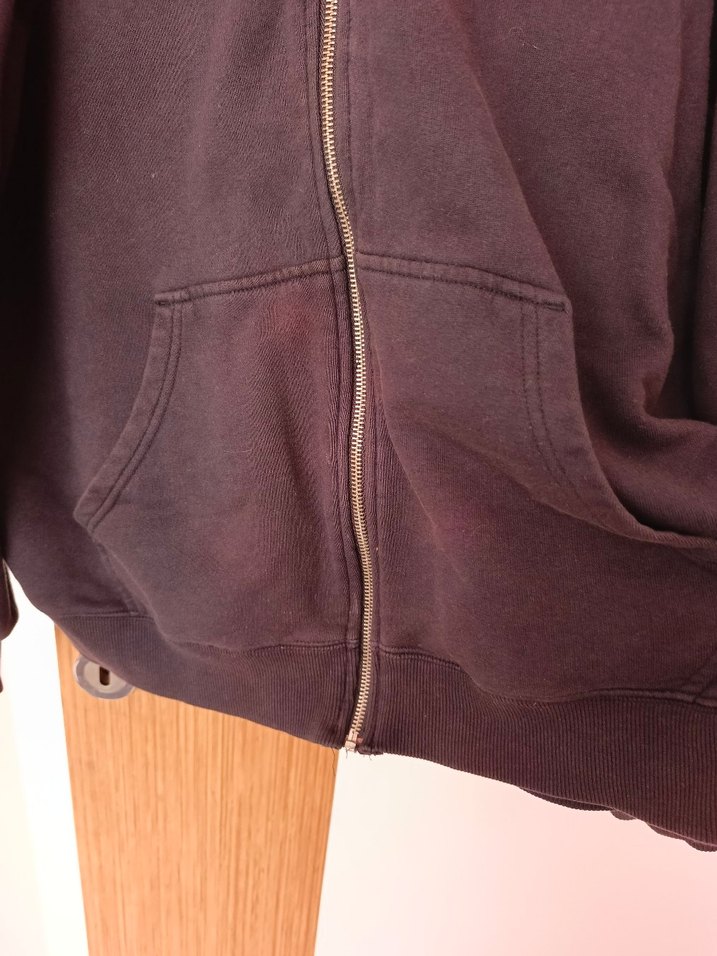 Gri Kapüşonlu Fermuarlı Erkek Polar - Görsel 3