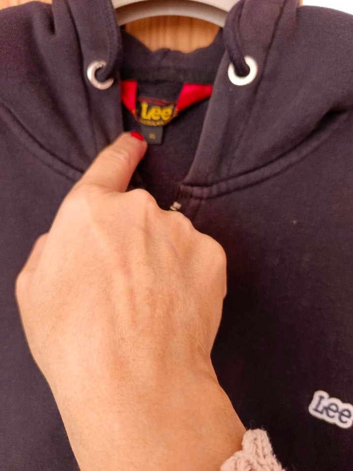 Gri Kapüşonlu Fermuarlı Erkek Polar - Görsel 2