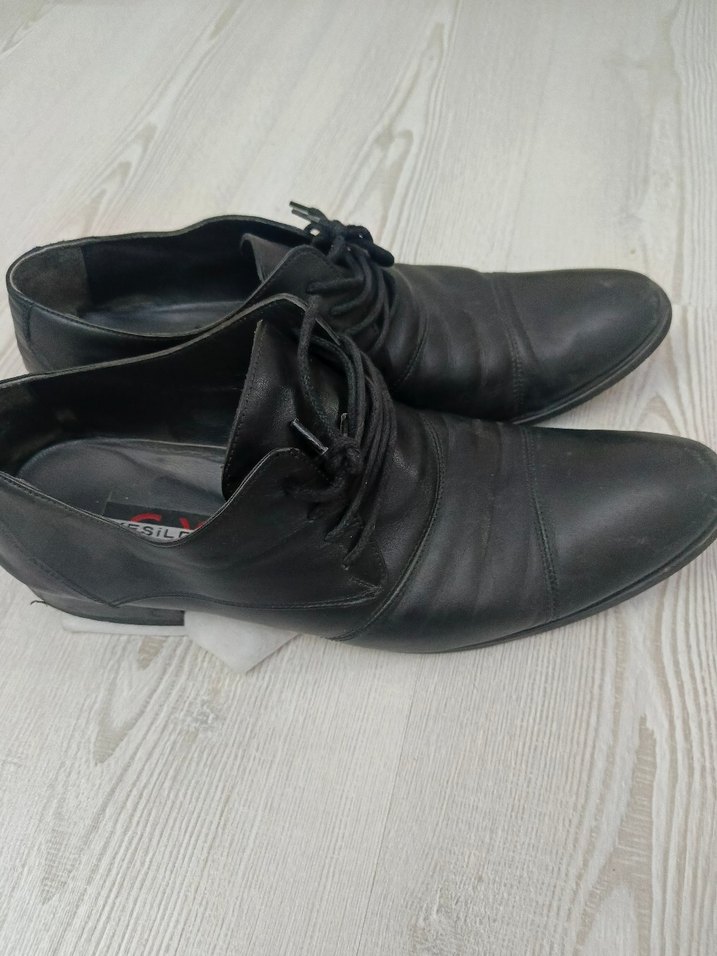 Erkek Klasik Siyah Deri Ayakkabı - Görsel 3