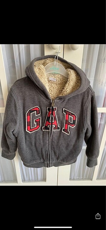 GAP içi yünlü fermuarlı sweatshirt