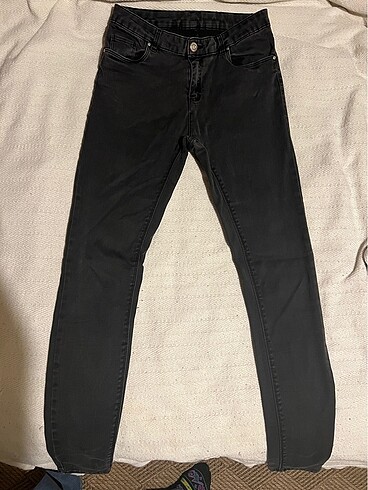 Skinny füme pantolon likrali