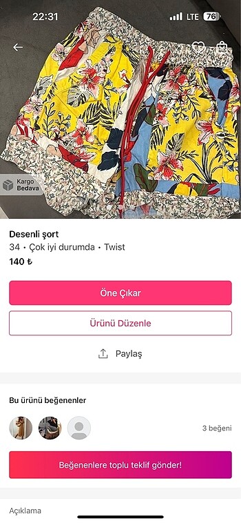 s Beden siyah Renk Satıldı