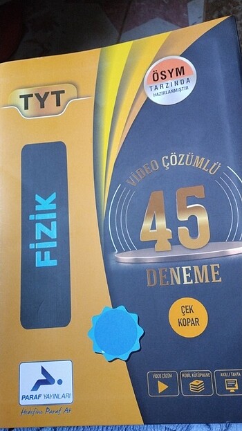 TYT fizik paraf yayınları denemeleri 45 adet video çözümlü