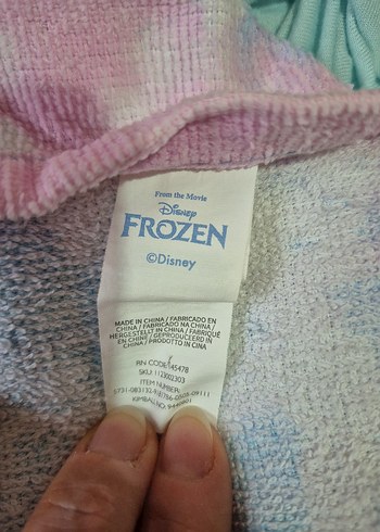 Kız Çocuk Kapüşonlu Baskılı Havlu Panço - Görsel 3