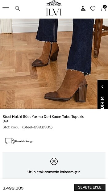 İlvi Steel Hakiki Süet Yarma Deri Kadın Topuklu Ayakkabı