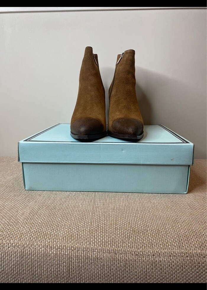 İlvi Steel Hakiki Süet Yarma Deri Kadın Topuklu Ayakkabı - Görsel 3