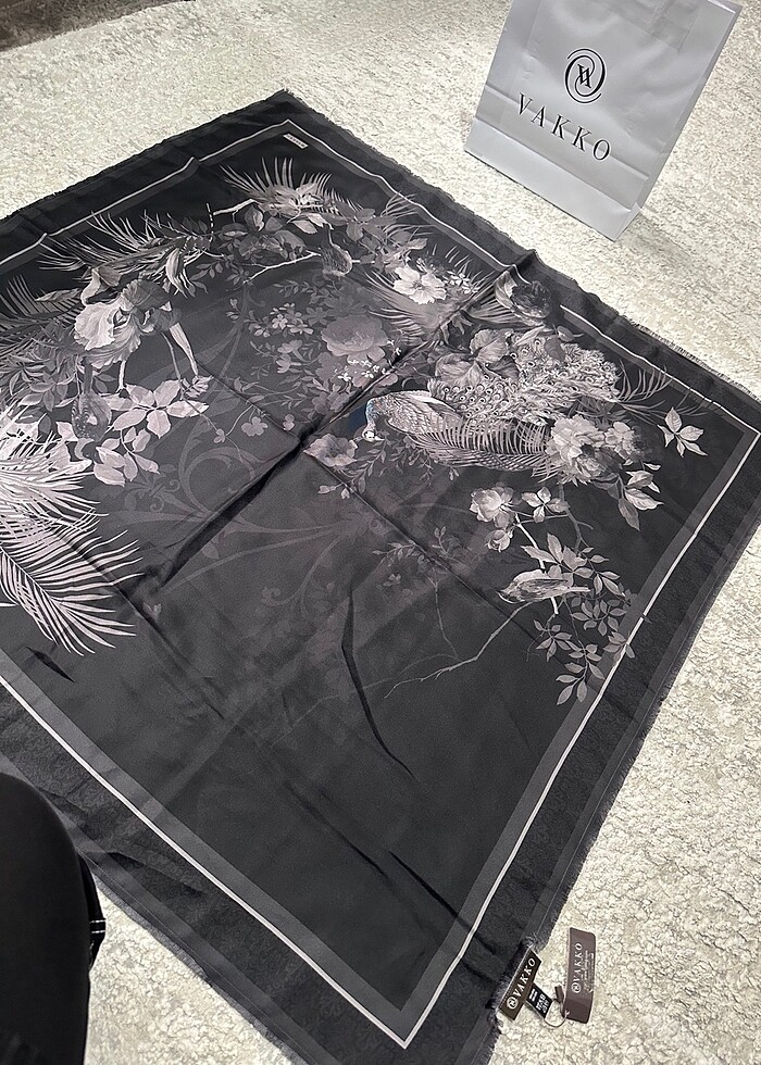 Orjinal Vakko İpek Eşarp - Görsel 2