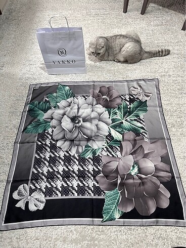 Orjinal Vakko İpek Eşarp - Görsel 5